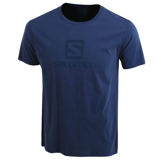 Salomon Achieve Ss M Men's T Shirts Navy | BHXK28496