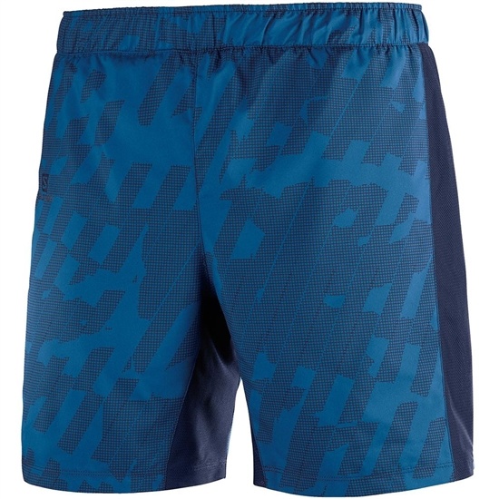 Salomon Agile 2in 1 M Men's Shorts Blue | FLVO50281