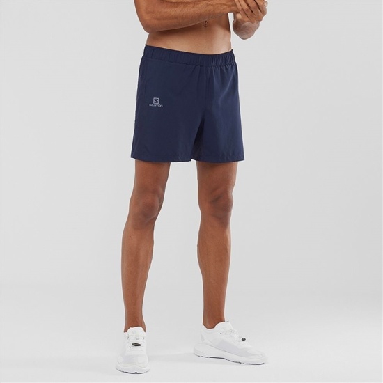Salomon Agile 5 Men's Shorts Navy | FKZB21605