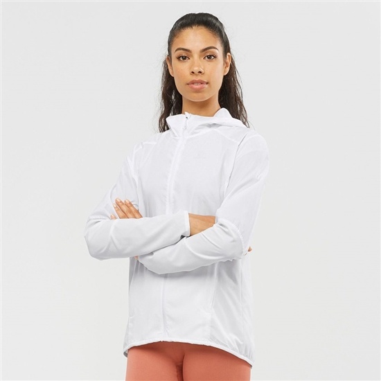 Salomon Agile Wind Women's Jackets White | RALV28951