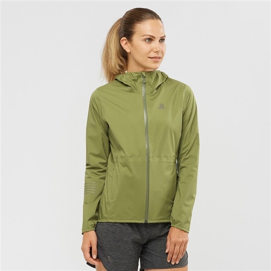 Salomon Bonatti Waterproof Women's Jackets Olive Green | MWNL68023