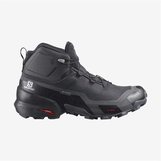 Salomon Cross Hike Mid Gtx Men's Hiking Shoes Black | LSKI65487
