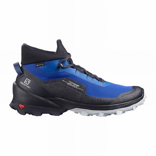 Salomon Cross Over Chukka Gore-tex Men's Hiking Shoes Blue / Black | QAVH84761