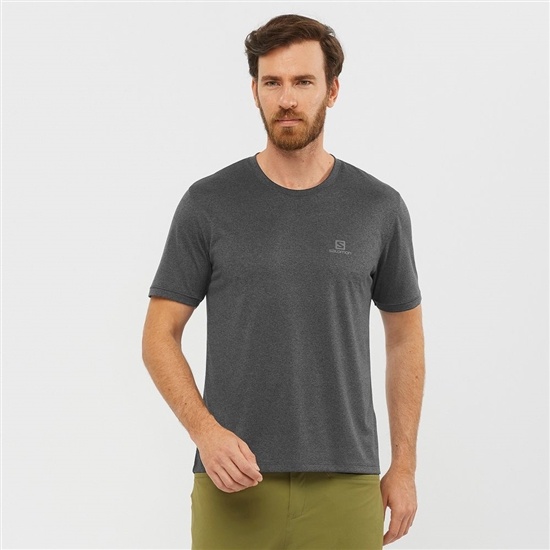 Salomon Explore M Short Sleeve Men's T Shirts Grey | YKEV61295