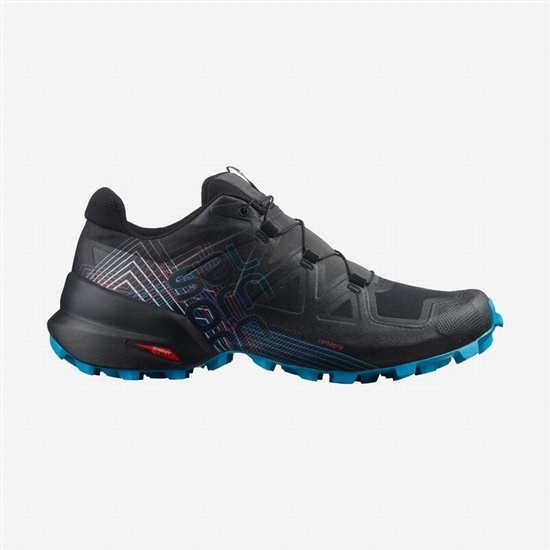 Salomon Men's Trail Running Shoes Black / Red | HBWX46782