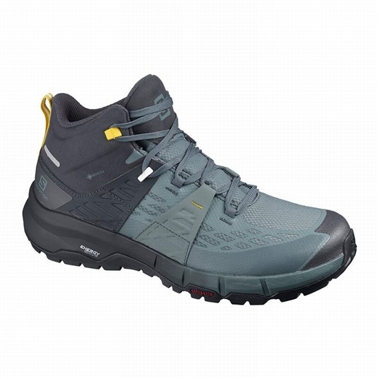 Salomon Odyssey Mid Gtx Men's Hiking Shoes Dark Blue | WTDJ61048