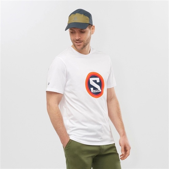 Salomon Outlife Graphic Heritage Ss M Short Sleeve Men's T Shirts White | DSPK34925
