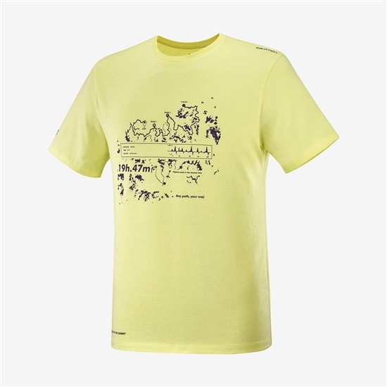 Salomon Outlife Graphic Salomonotone Ss M Short Sleeve Men's T Shirts Yellow | QWJK07936