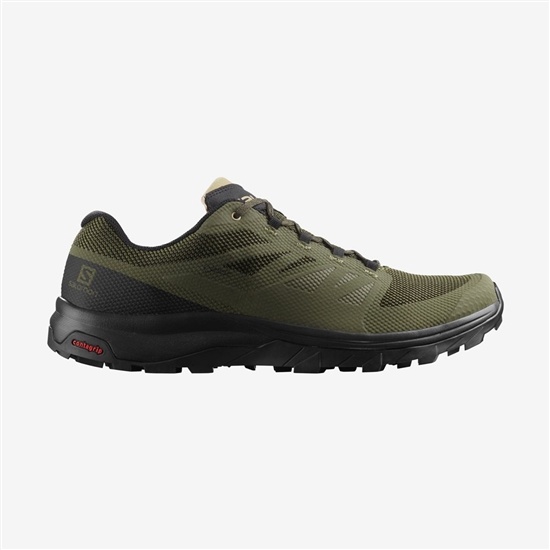 Salomon Outline Gore-tex Men's Hiking Shoes Olive Green | QDUT90264