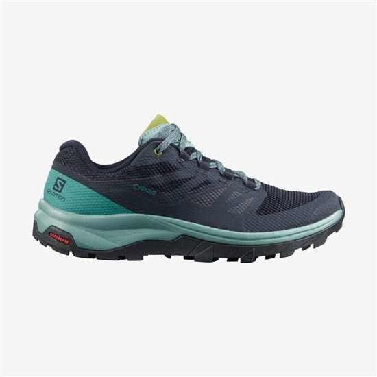 Salomon Outline Gore-tex Women's Hiking Shoes Dark Denim | KRIA68472