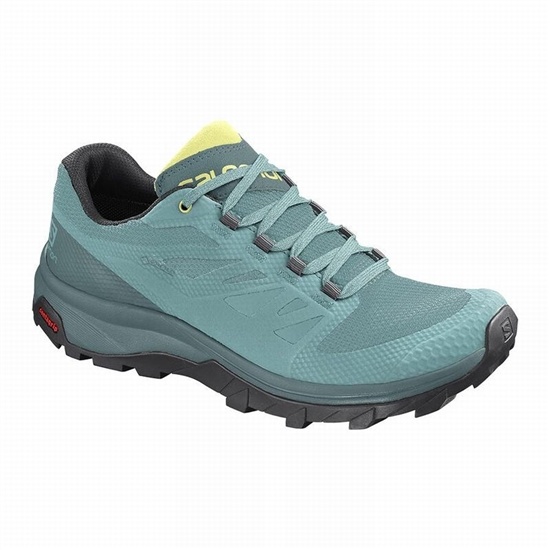 Salomon Outline Gore-tex Women's Hiking Shoes Turquoise / Green | NCUB25609