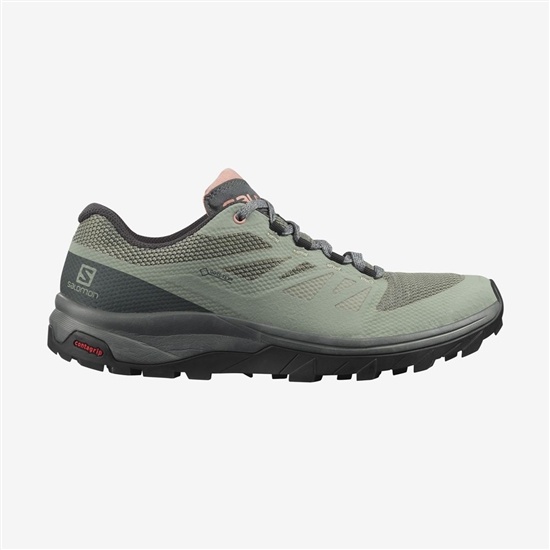 Salomon Outline Gore-tex Women's Hiking Shoes Olive | SEUJ81309