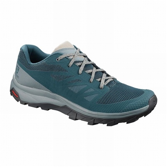 Salomon Outline Men's Hiking Shoes Blue | PSNV61835