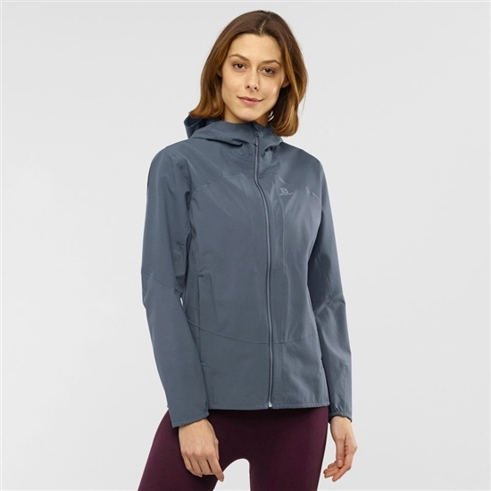 Salomon Outline W Waterproof Women's Jackets Dark Gery | MXRU24365