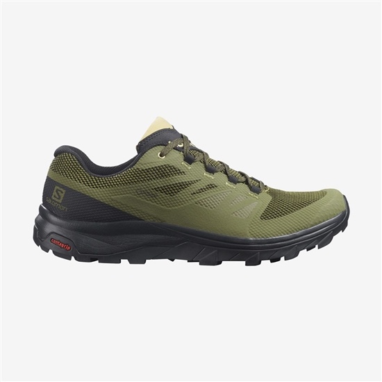 Salomon Outline Wide Gore-tex Men's Hiking Shoes Olive Green | YOGK94261