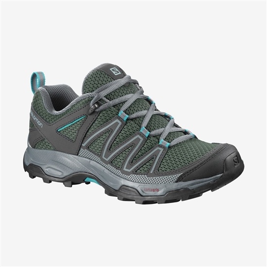 Salomon Pathfinder Women's Hiking Shoes Green | KJOU30954