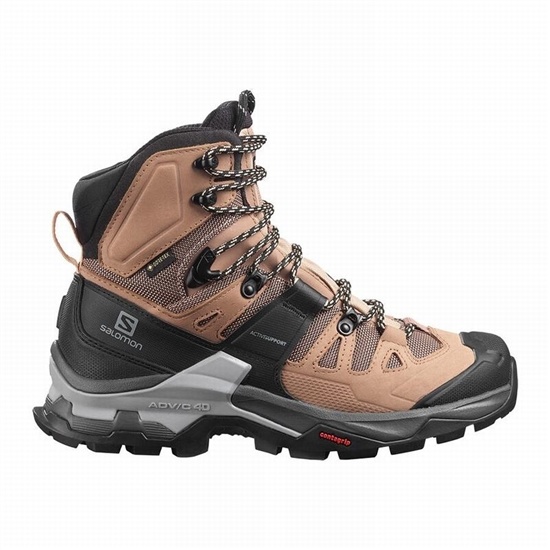 Salomon Quest 4 Gore-tex Women's Hiking Boots Brown / Black | RWCF62495