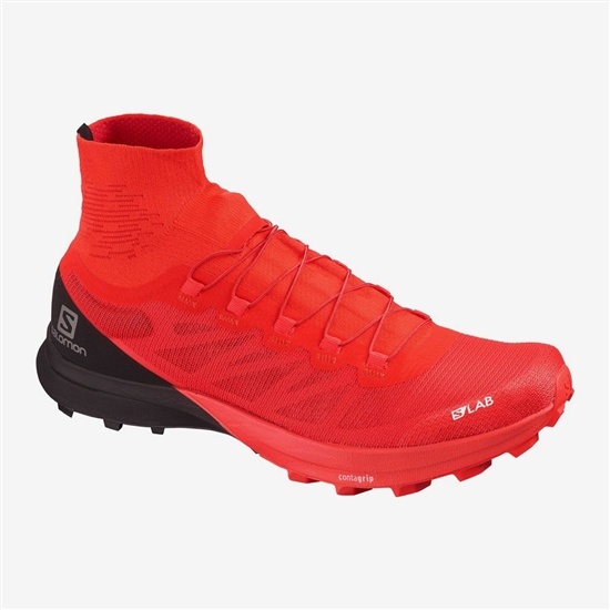 Salomon S/Lab Sense 8 Sg Men's Trail Running Shoes Red | MEHD96851
