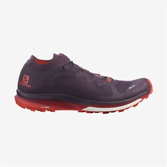 Salomon S/Lab Ultra 3 Men's Trail Running Shoes Burgundy | SWCV98130