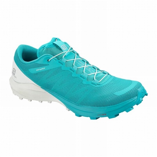 Salomon Sense Pro 4 Women's Trail Running Shoes Blue / White | NEDU14805