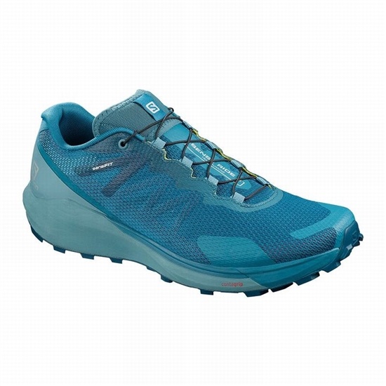 Salomon Sense Ride 3 Men's Trail Running Shoes Blue | DFJR39806