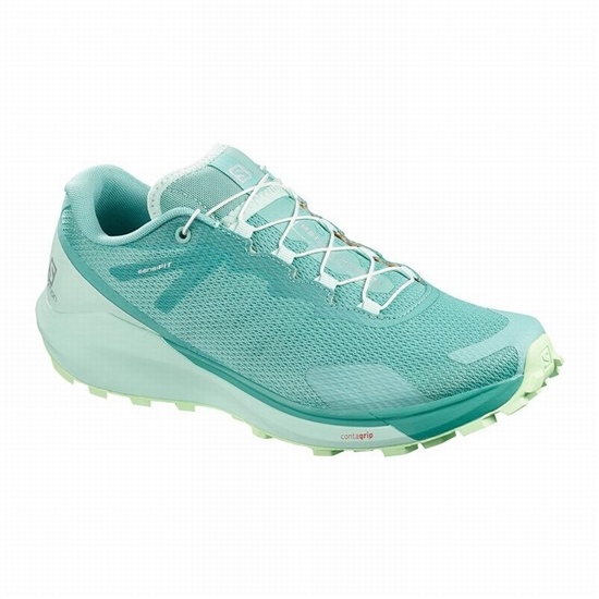 Salomon Sense Ride 3 W Women's Trail Running Shoes Turquoise / Green | MIYG07984