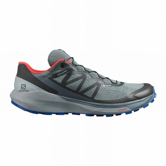 Salomon Sense Ride 4 Gore-tex Invisible Fit Men's Trail Running Shoes Dark Blue / Black | IQWK37648