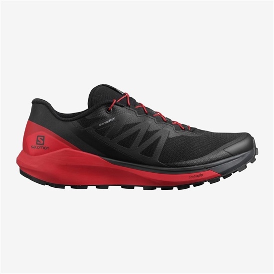 Salomon Sense Ride 4 Men's Trail Running Shoes Black / Red | SIBA05279