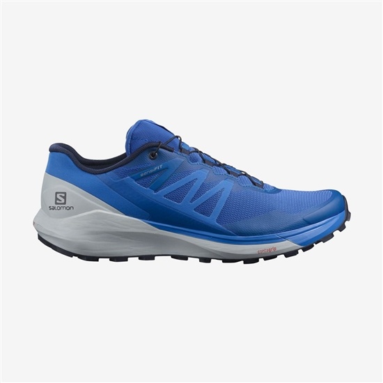 Salomon Sense Ride 4 Men's Trail Running Shoes Blue | VPRI61485