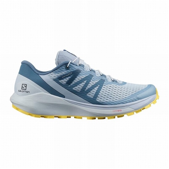 Salomon Sense Ride 4 Women's Trail Running Shoes Blue / Lemon | CSMA16079