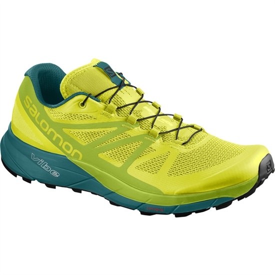 Salomon Sense Ride Men's Trail Running Shoes Yellow / Green | JAPS05189