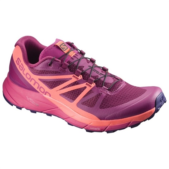 Salomon Sense Ride W Women's Trail Running Shoes Purple / Orange | PGBW23590