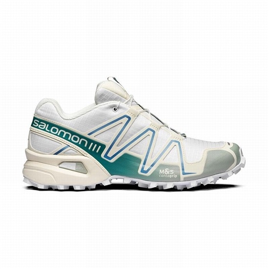 Salomon Speedcross 3 Men's Trail Running Shoes White / Light Turquoise | GTDS50397