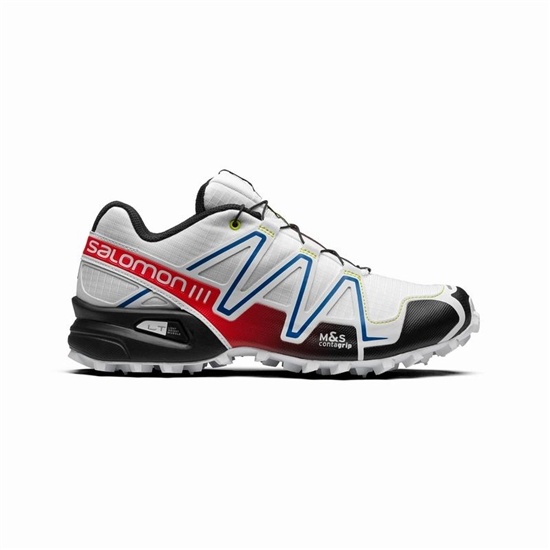 Salomon Speedcross 3 Racing Men's Trail Running Shoes White / Black | UZNK37215