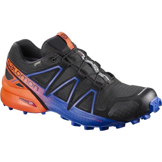 Salomon Speedcross 4 Gtx Ltd Men's Trail Running Shoes Black / Navy / Orange | ADXE59743