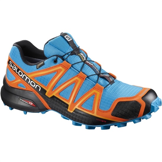 Salomon Speedcross 4 Gtx Men's Trail Running Shoes Blue / Orange / Black | XVUD03619