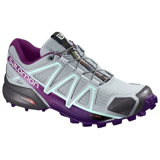 Salomon Speedcross 4 W Women's Trail Running Shoes Silver Purple | DLFA14396