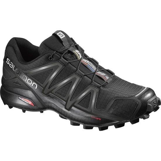 Salomon Speedcross 4 Wide Men's Trail Running Shoes Black | HRBI17839