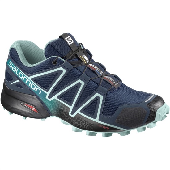 Salomon Speedcross 4 Wide W Women's Trail Running Shoes Navy / Black | VLTK52093