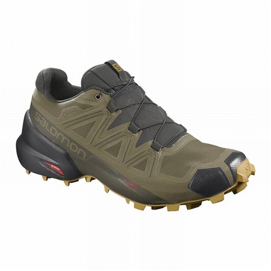 Salomon Speedcross 5 Gore-tex Men's Trail Running Shoes Olive | LJSK50872