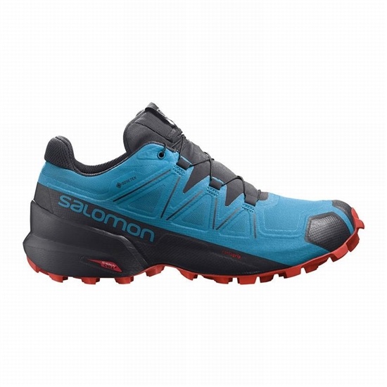 Salomon Speedcross 5 Gore-tex Men's Trail Running Shoes Blue / Black | TGKP05139