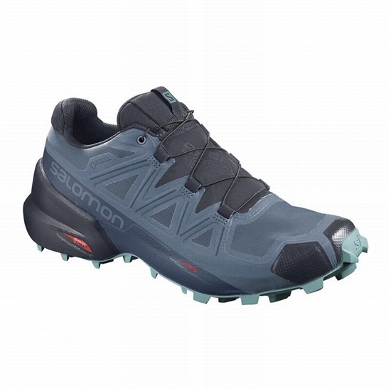 Salomon Speedcross 5 Gore-tex Women's Trail Running Shoes Blue / Navy | FTJV23679