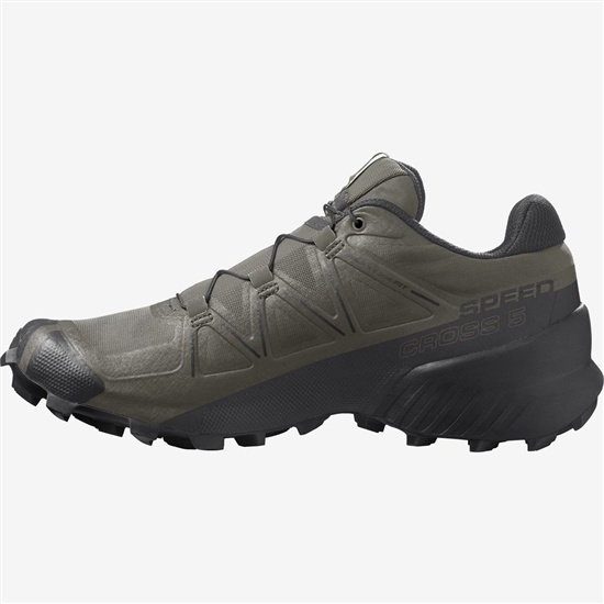 Salomon Speedcross 5 Wide Men's Trail Running Shoes Armygreen | JMBE72481