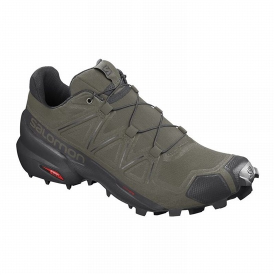 Salomon Speedcross 5 Wide Men's Trail Running Shoes Purple / Black | QEZY40269