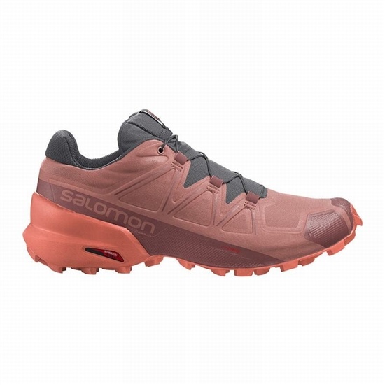 Salomon Speedcross 5 Women's Trail Running Shoes Dark Red | FTRP17803