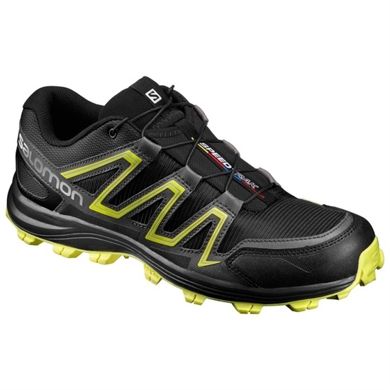 Salomon Speedtrak Men's Trail Running Shoes Black / Yellow | HPQV35712