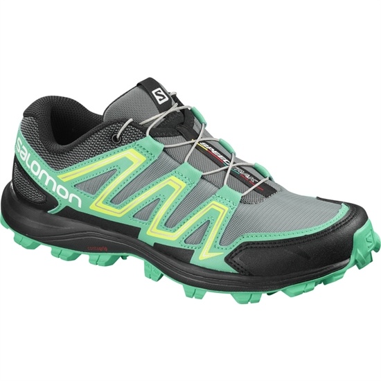 Salomon Speedtrak W Women's Trail Running Shoes Silver / Green | HYOZ86173