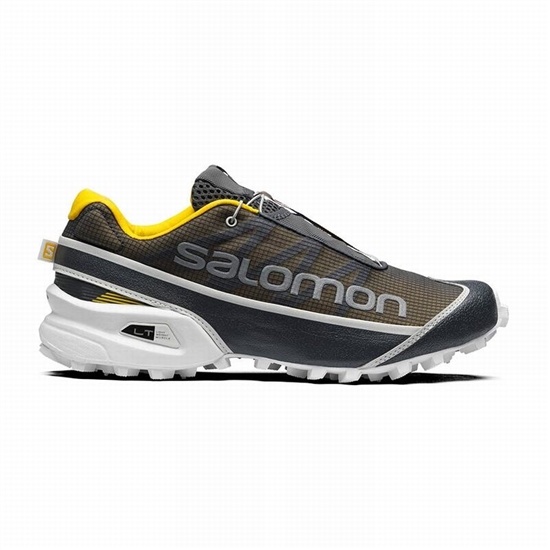 Salomon Streetcross Men's Trail Running Shoes Dark Blue / Yellow | LUYX75619