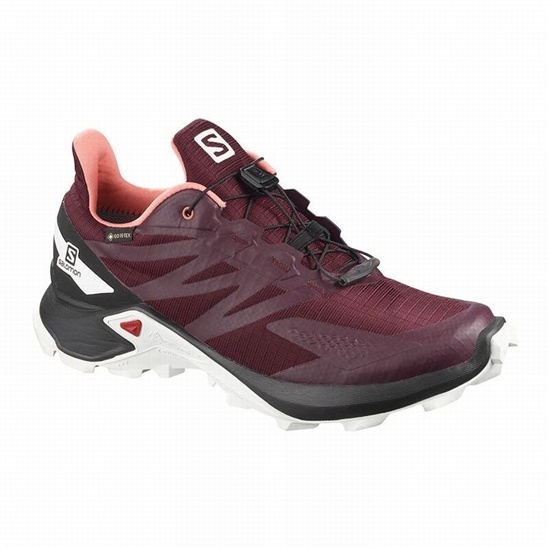 Salomon Supercross Blast Gtx W Women's Trail Running Shoes Burgundy / Black | QKLG86094
