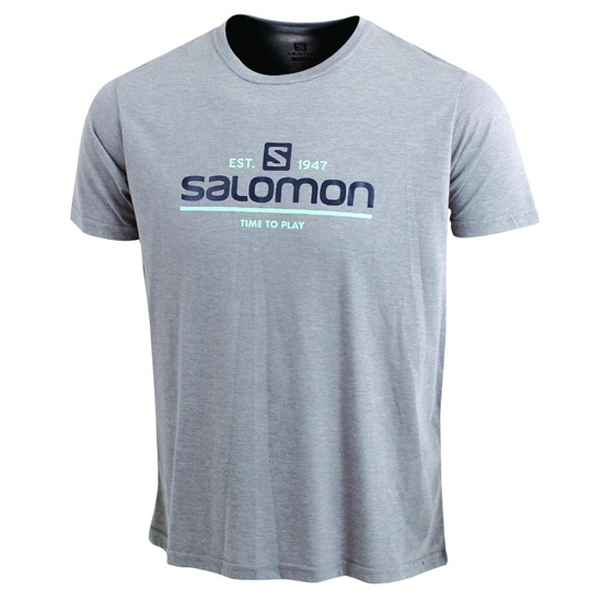 Salomon Time To Play Ss M Men's T Shirts Grey | YJZC24360